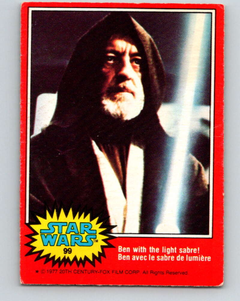 1977 OPC Star Wars #99 Ben with the light sabre!   V34181