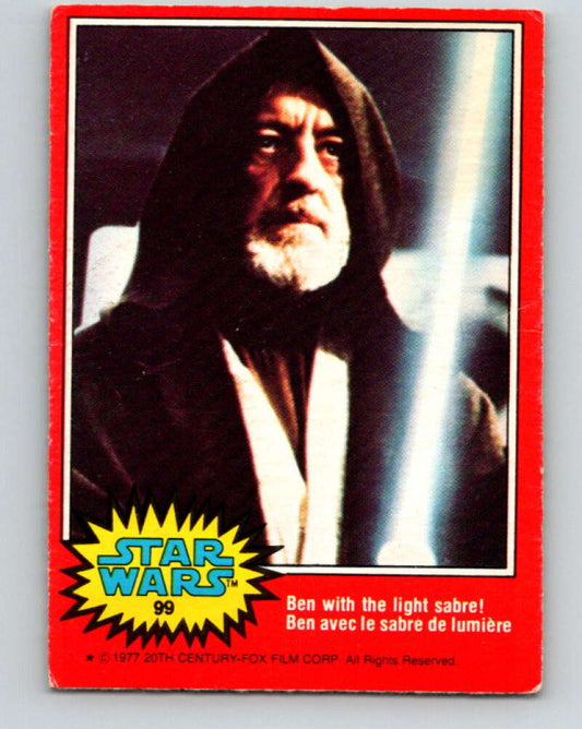 1977 OPC Star Wars #99 Ben with the light sabre!   V34181