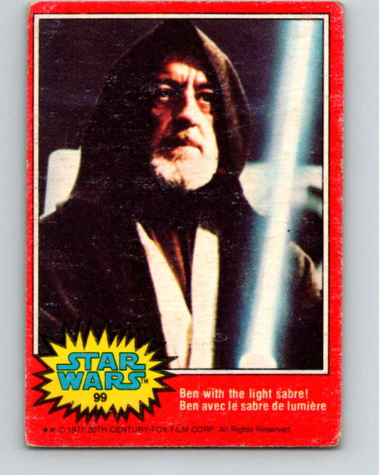 1977 OPC Star Wars #99 Ben with the light sabre!   V34182