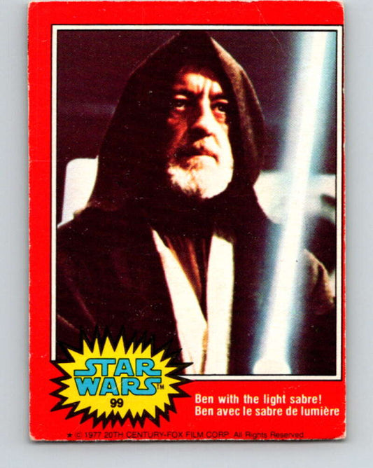 1977 OPC Star Wars #99 Ben with the light sabre!   V34183