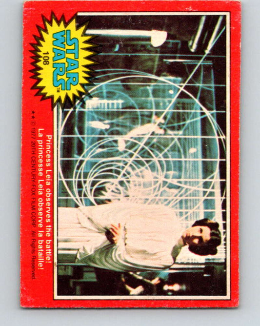1977 OPC Star Wars #108 Princess Leia observes the battle!   V34245