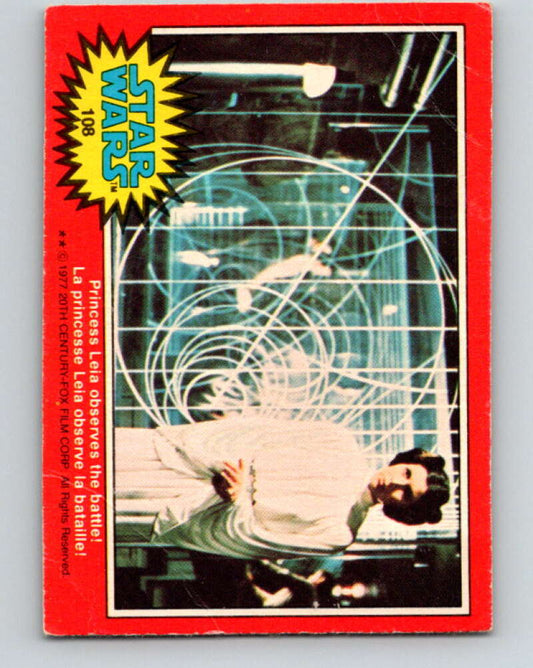 1977 OPC Star Wars #108 Princess Leia observes the battle!   V34246