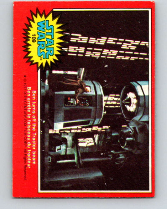 1977 OPC Star Wars #109 Ben turns off the Tractor beam   V34248