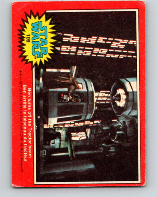 1977 OPC Star Wars #109 Ben turns off the Tractor beam   V34253