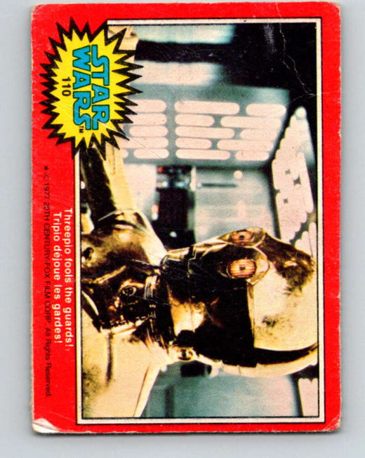 1977 OPC Star Wars #110 Threepio fools the guards!   V34254