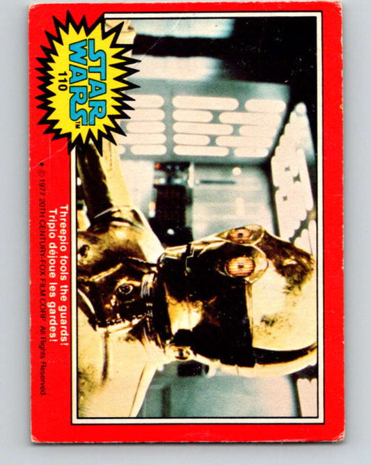 1977 OPC Star Wars #110 Threepio fools the guards!   V34256