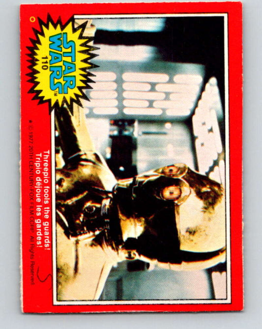 1977 OPC Star Wars #110 Threepio fools the guards!   V34258