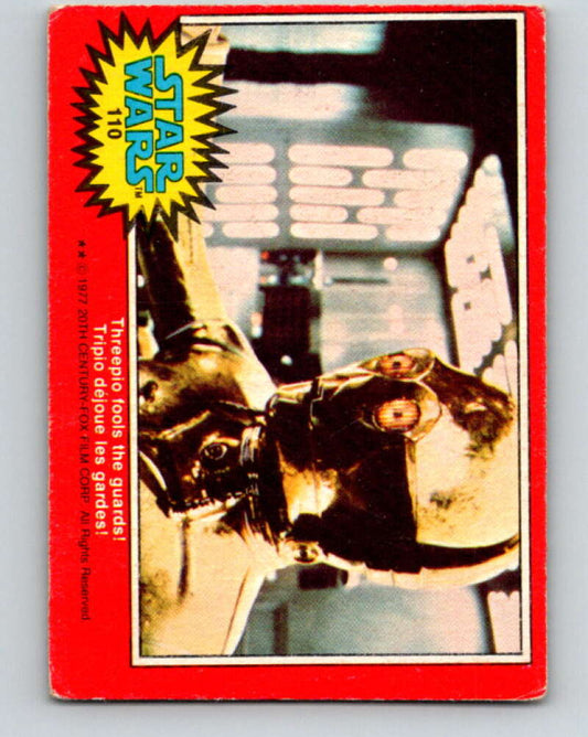 1977 OPC Star Wars #110 Threepio fools the guards!   V34259