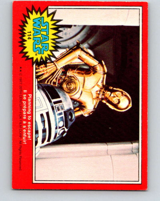 1977 OPC Star Wars #114 Planning to escape!   V34287