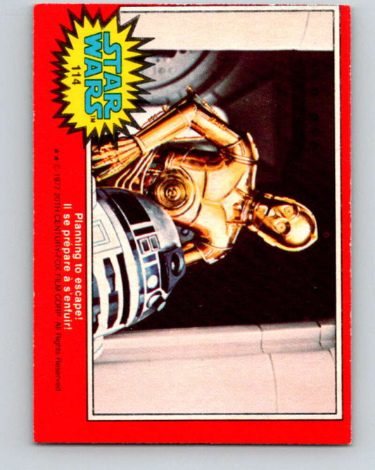 1977 OPC Star Wars #114 Planning to escape!   V34288