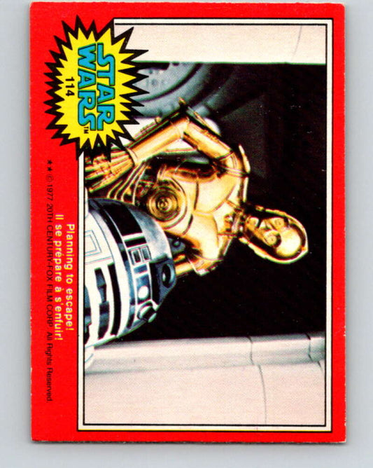 1977 OPC Star Wars #114 Planning to escape!   V34290