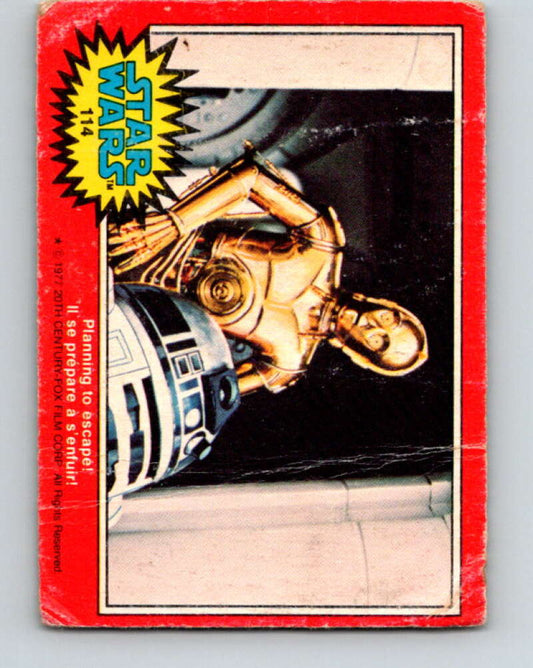 1977 OPC Star Wars #114 Planning to escape!   V34291