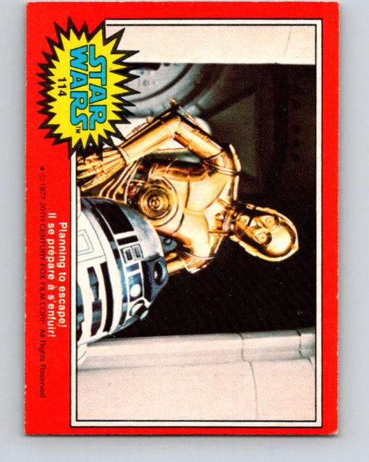 1977 OPC Star Wars #114 Planning to escape!   V34293