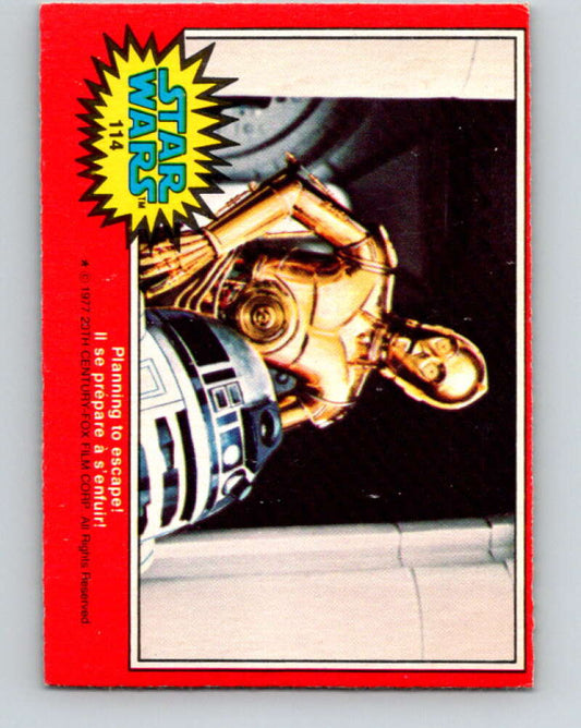 1977 OPC Star Wars #114 Planning to escape!   V34294