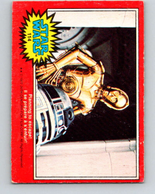 1977 OPC Star Wars #114 Planning to escape!   V34295