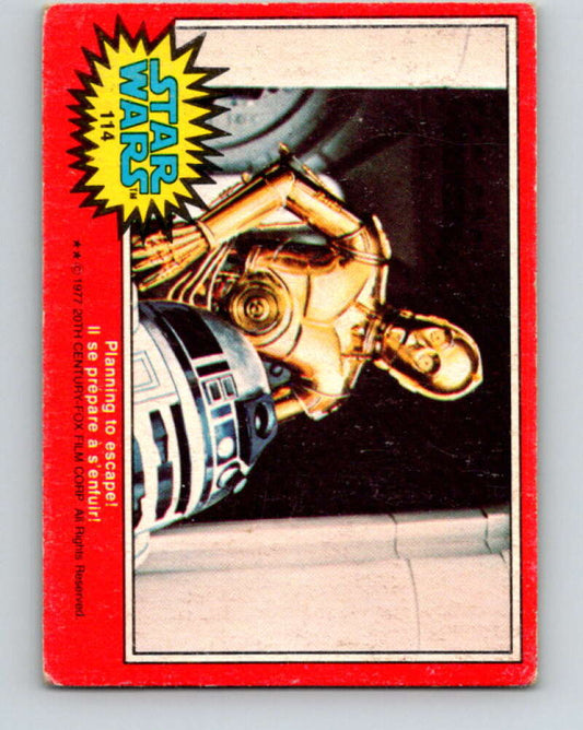 1977 OPC Star Wars #114 Planning to escape!   V34296