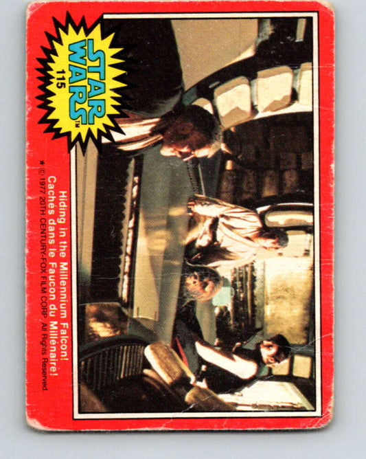 1977 OPC Star Wars #115 Hiding in the Millennium Falcon!   V34303