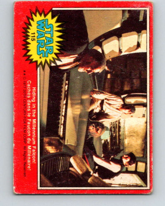 1977 OPC Star Wars #115 Hiding in the Millennium Falcon!   V34304