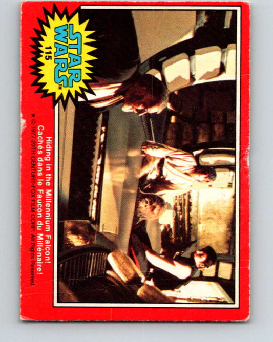1977 OPC Star Wars #115 Hiding in the Millennium Falcon!   V34305