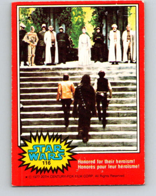 1977 OPC Star Wars #116 Honored for their heroism!   V34306