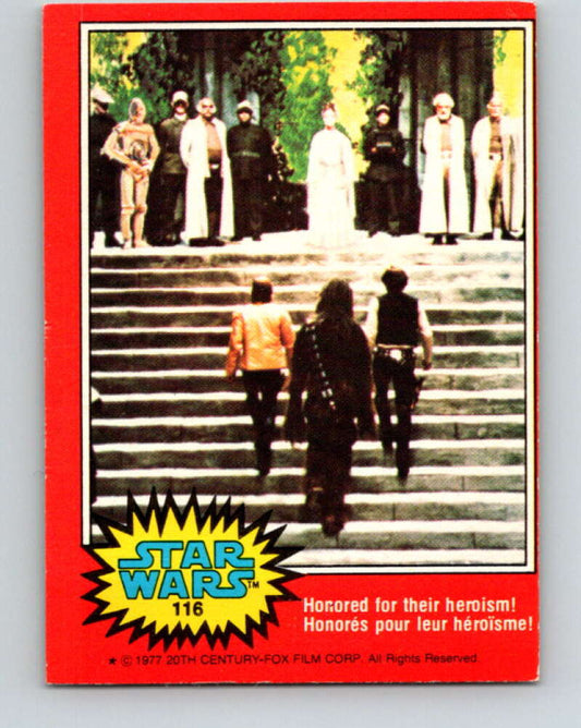 1977 OPC Star Wars #116 Honored for their heroism!   V34307