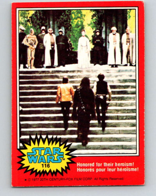 1977 OPC Star Wars #116 Honored for their heroism!   V34308