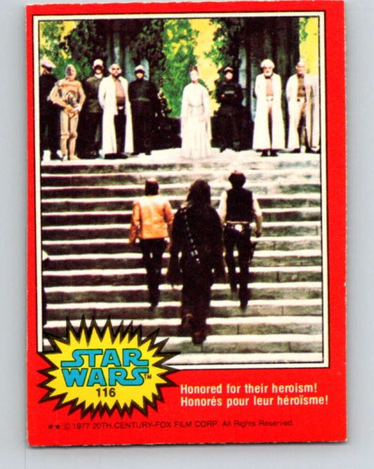 1977 OPC Star Wars #116 Honored for their heroism!   V34310