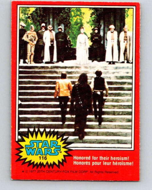 1977 OPC Star Wars #116 Honored for their heroism!   V34311