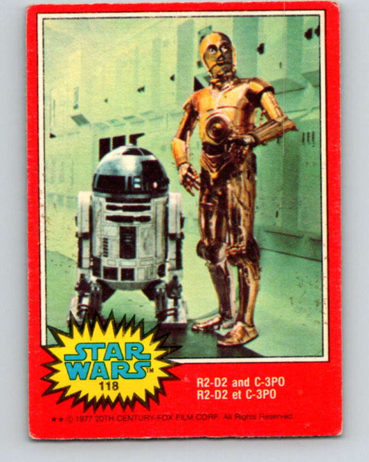 1977 OPC Star Wars #118 R2-D2 and C-3PO   V34328