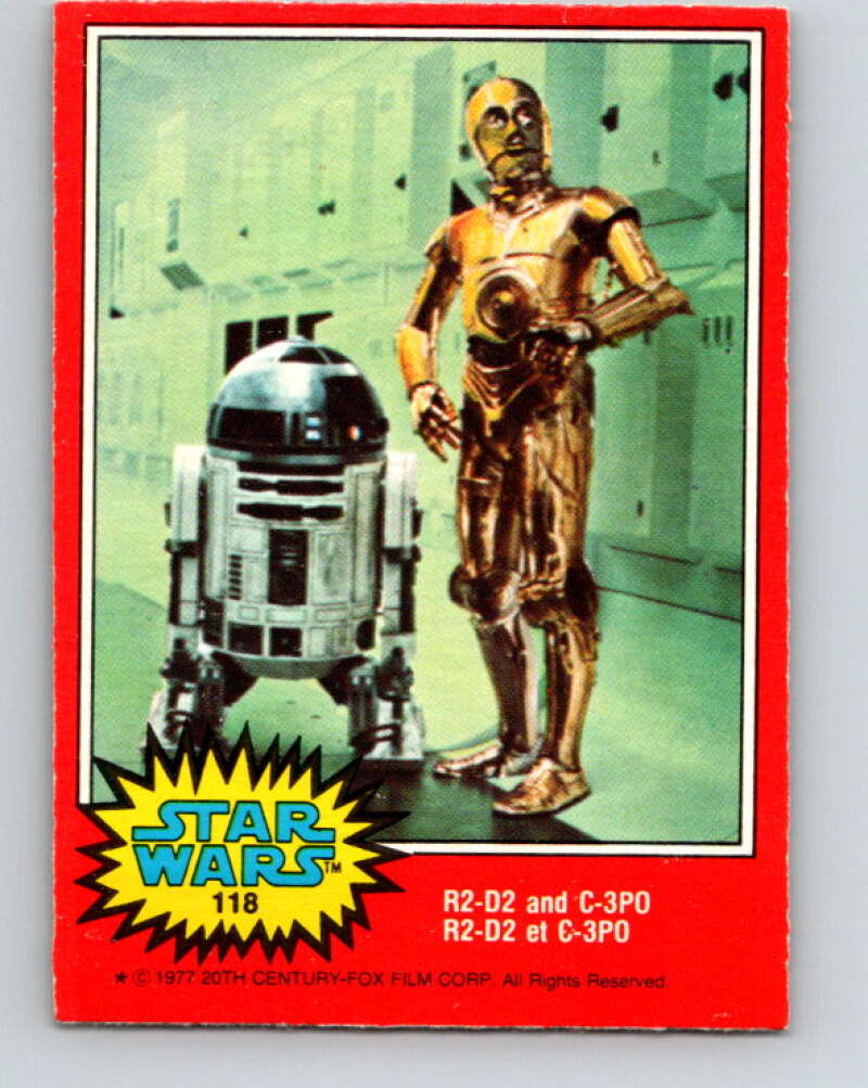 1977 OPC Star Wars #118 R2-D2 and C-3PO   V34329