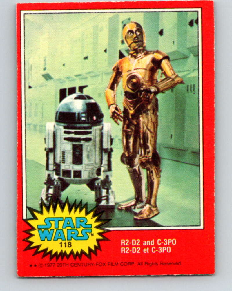 1977 OPC Star Wars #118 R2-D2 and C-3PO   V34330