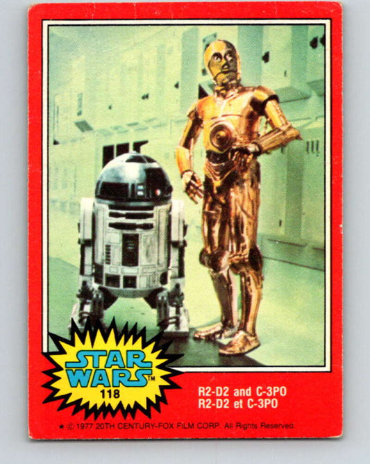 1977 OPC Star Wars #118 R2-D2 and C-3PO   V34331