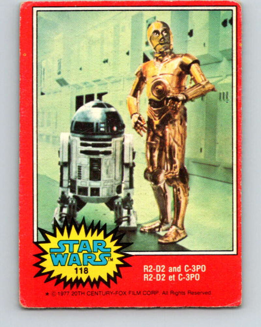 1977 OPC Star Wars #118 R2-D2 and C-3PO   V34332