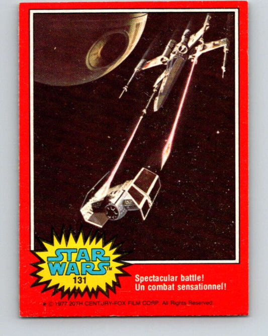 1977 OPC Star Wars #131 Spectacular battle!   V34443