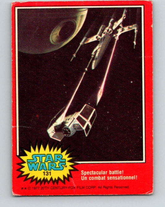 1977 OPC Star Wars #131 Spectacular battle!   V34446