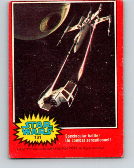 1977 OPC Star Wars #131 Spectacular battle!   V34448