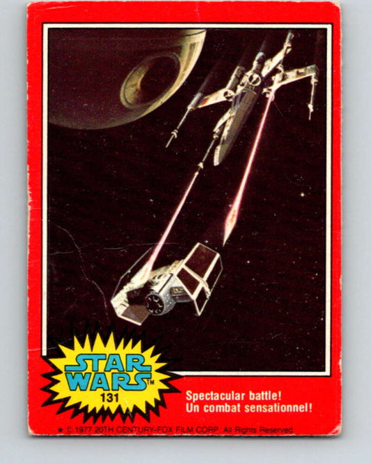1977 OPC Star Wars #131 Spectacular battle!   V34450