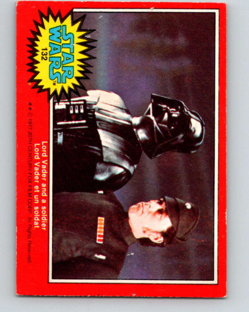 1977 OPC Star Wars #132 Lord Vader and a soldier   V34451