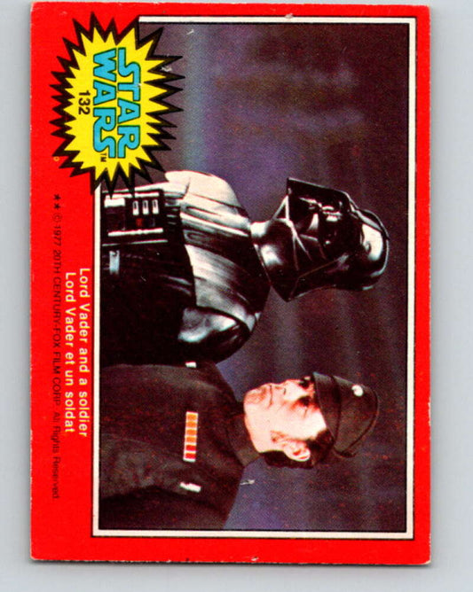 1977 OPC Star Wars #132 Lord Vader and a soldier   V34451
