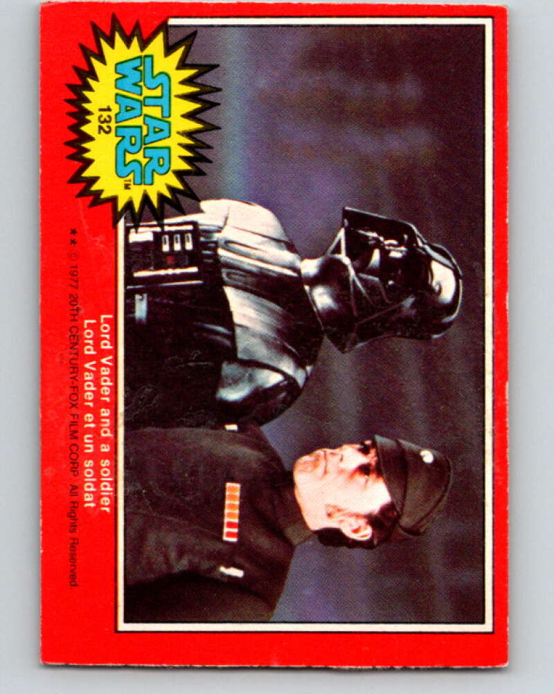 1977 OPC Star Wars #132 Lord Vader and a soldier   V34452