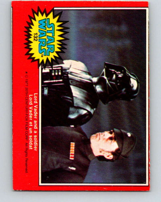 1977 OPC Star Wars #132 Lord Vader and a soldier   V34453