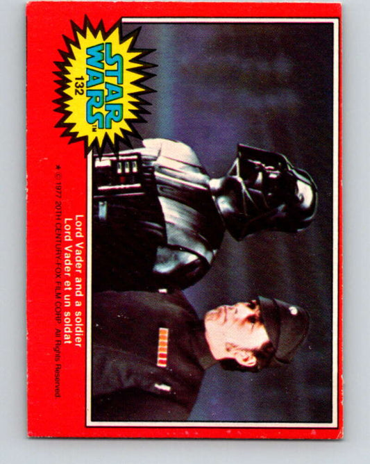 1977 OPC Star Wars #132 Lord Vader and a soldier   V34455