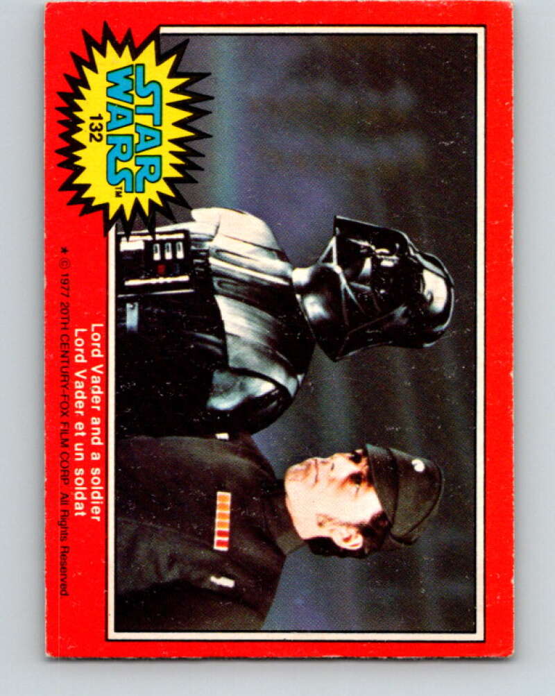 1977 OPC Star Wars #132 Lord Vader and a soldier   V34456