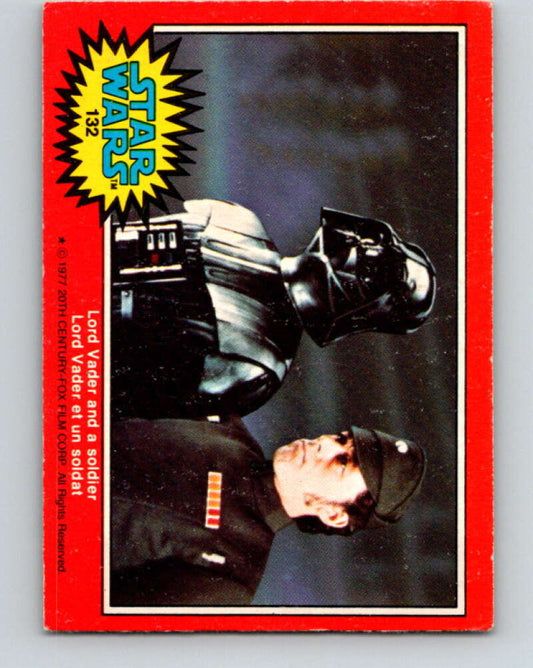 1977 OPC Star Wars #132 Lord Vader and a soldier   V34456