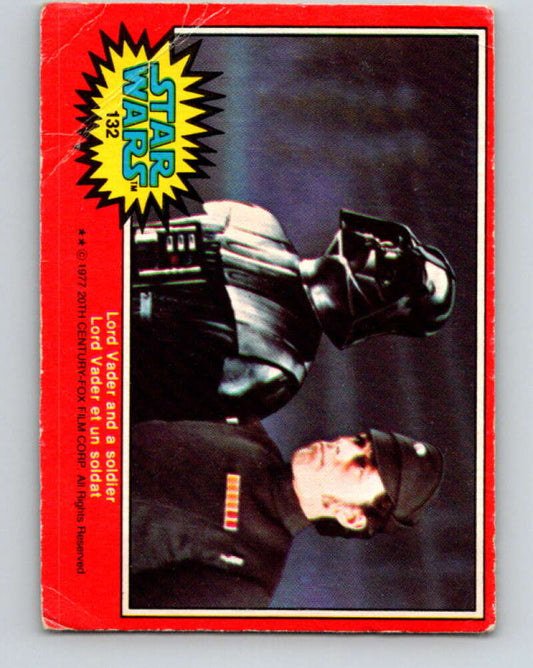 1977 OPC Star Wars #132 Lord Vader and a soldier   V34457