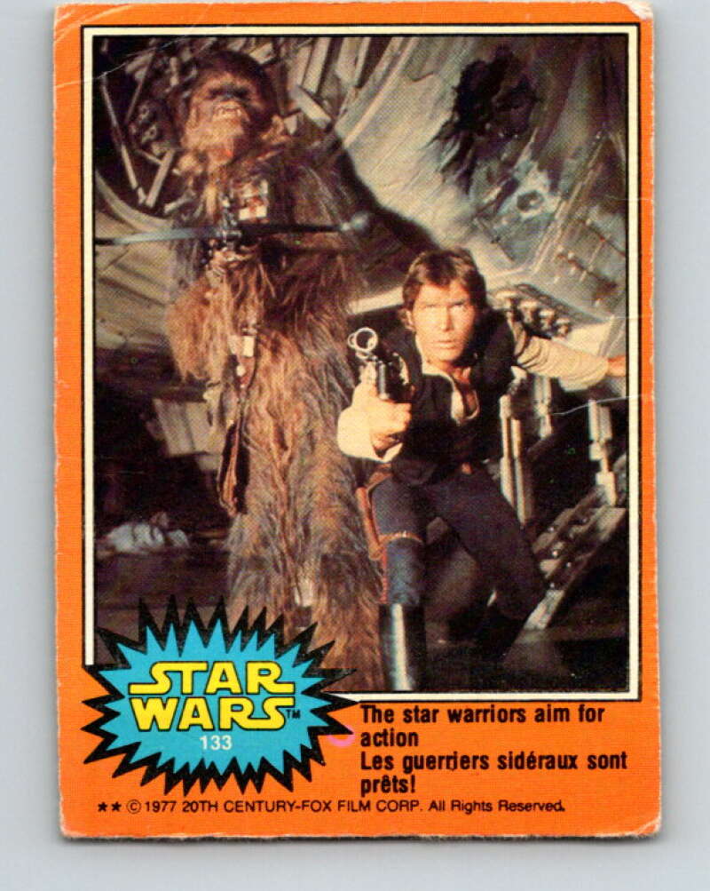 1977 OPC Star Wars #133 The star warriors aim for action!   V34459