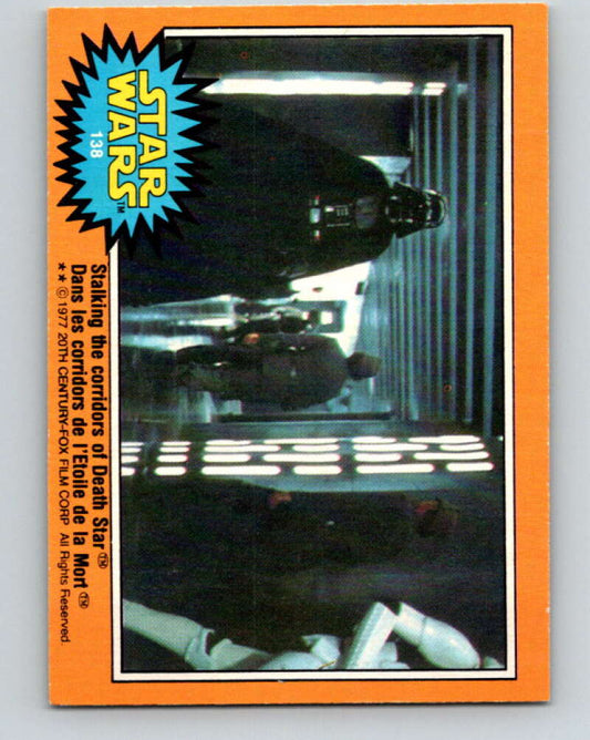 1977 OPC Star Wars #138 Stalking the corridors of Death Star   V34462