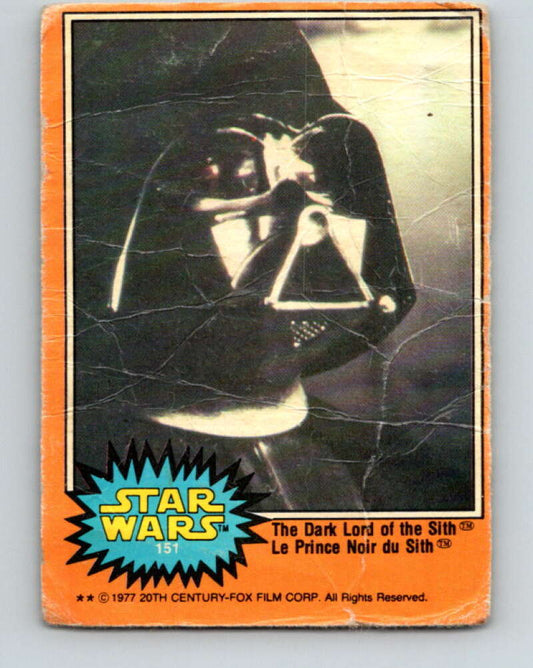 1977 OPC Star Wars #151 The Dark Lord of the Sith   V34473