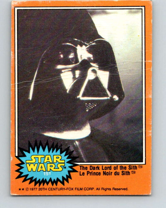 1977 OPC Star Wars #151 The Dark Lord of the Sith   V34474