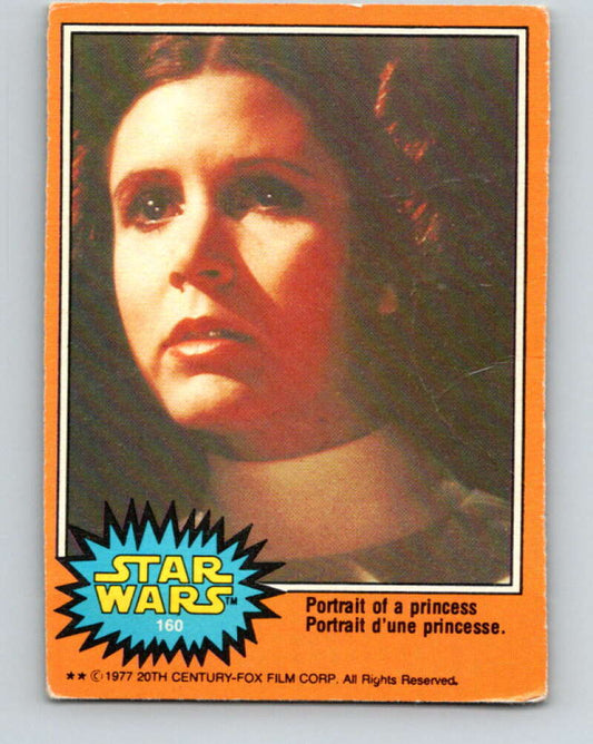 1977 OPC Star Wars #160 Portrait of a princess   V34481